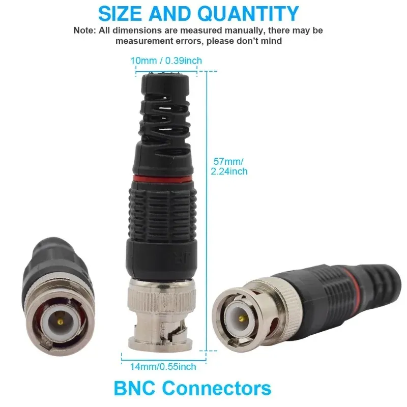 Adattatore BNC CCTV ANPWOO di alta qualità con connettore BNC da 50ohms e 75ohms perfetto i sistemi di sorveglianza CCTV di AnpWoo
