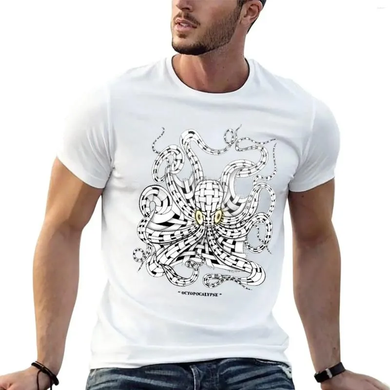 Polos Męski Octopocalypse T-Shirt Tops Graphics Dopasowane koszulki dla mężczyzn