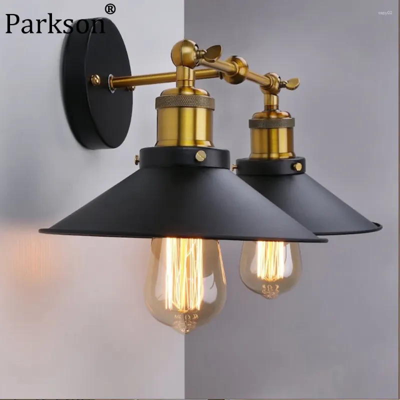 Lampa ścienna retro przemysłowe nordyckie vintage oprawy wewnętrzne Iron Iron Art Decor salon sypialnia lekka nocna lam