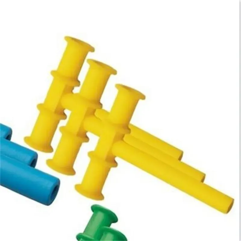 Giallo masticare tubo sensoriale giocattoli t forma gommosa tubo teether per bambini autismo adhd bisogni speciali 312 y2 zzz