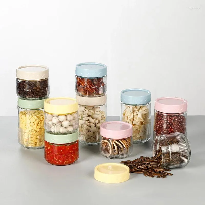 Storage Bottles Glass Sealed Jar Kitchen Household Coffee Bean Food Spices Grains And Miscellaneous Box