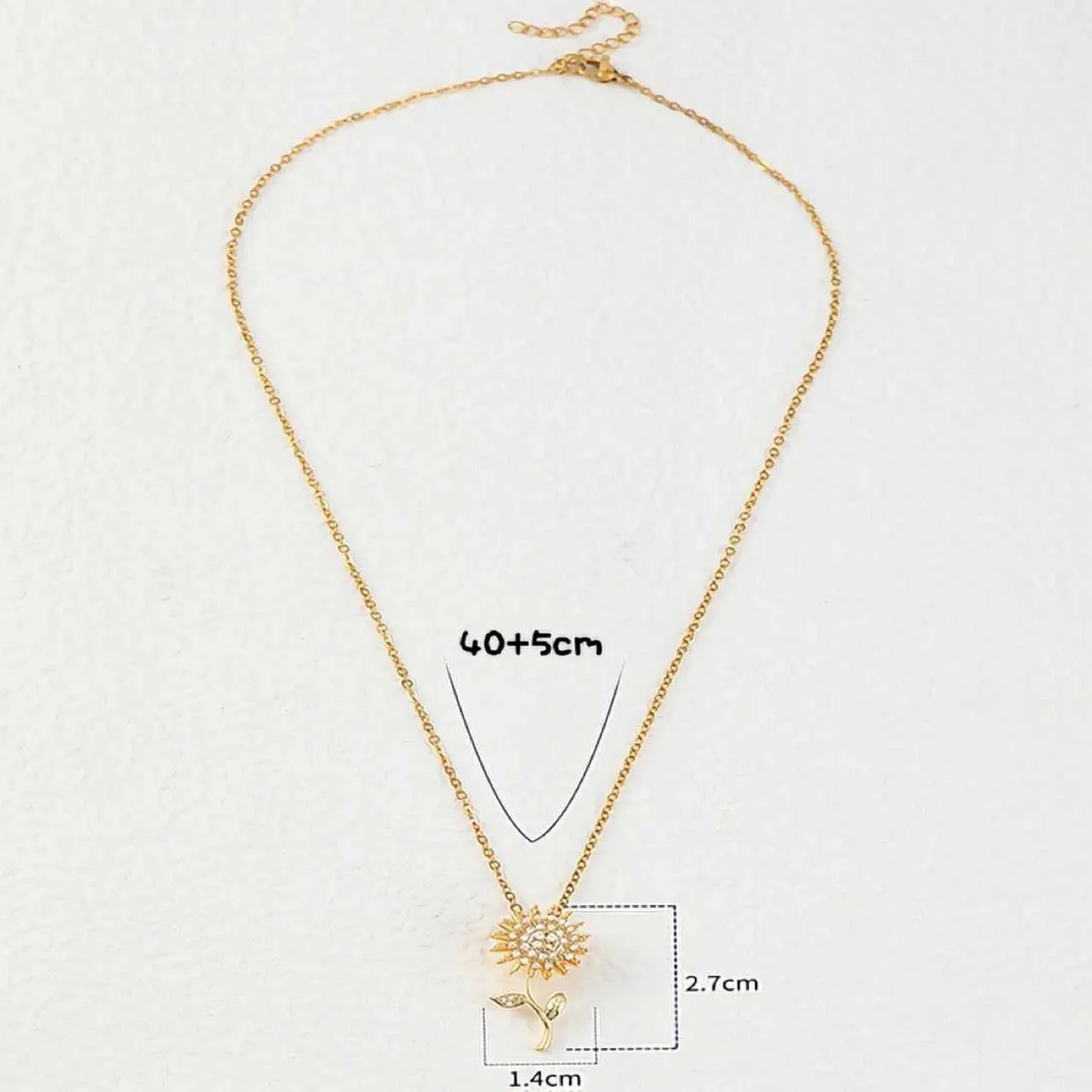 Pendant Necklaces Double-layer RotatableNecklaces For Women Fashion Chain Choker Stainless Steel Jewelry Accessories_voghion.com