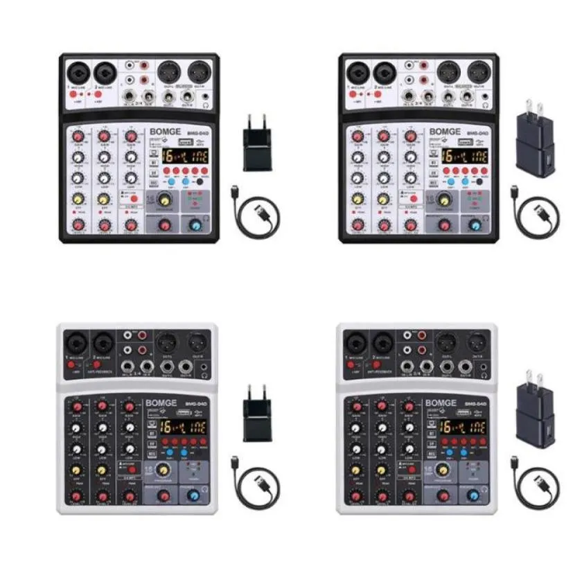 Smart Power Plugs Wireless Audio Mixer BluetoothCompatible Portable USB Sound Card Live Broadcast Equipment Set Anchor 4 Channel29961603