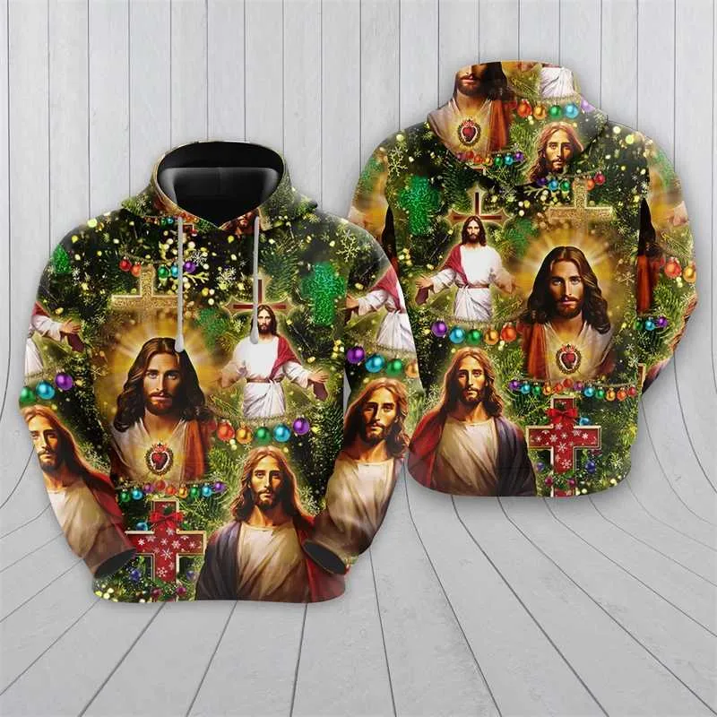 Molus de camisetas masculinos Cristãos Jesus 3D capuzes impressos para homens Roupas Presentes de Páscoa Roupa de moda Moda