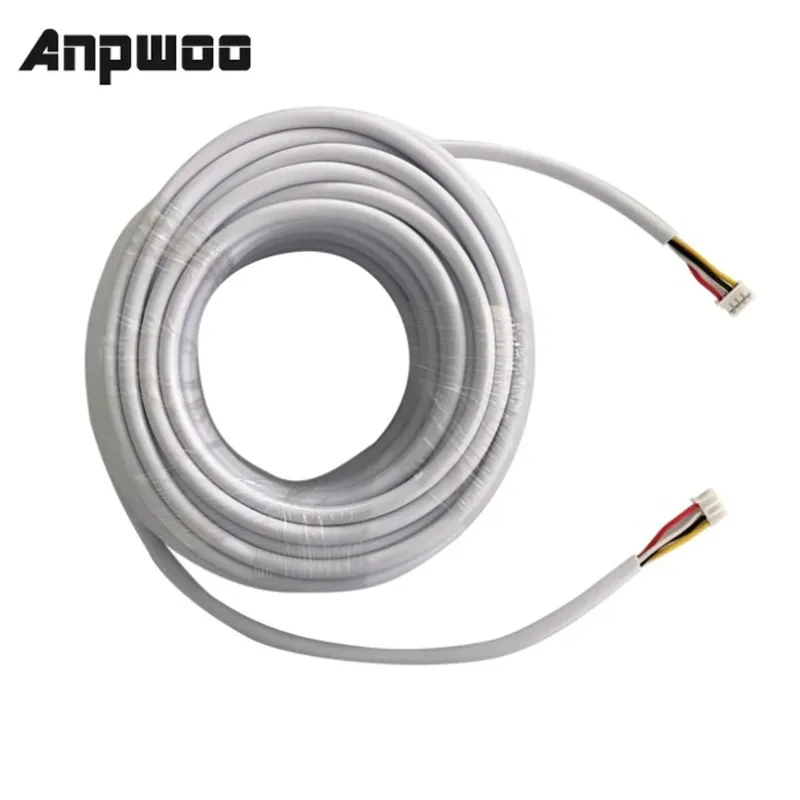 ANPWOO 15M 20M 30M 50M AVVR 4 CORE WIRE 4 / 0.12 COPPER LIGNE POUR LA VIDÉO COMPROM VIDEO PORTE DORPORT DE PORTE PORTE DE PORTE DE PORTE DE PORTE