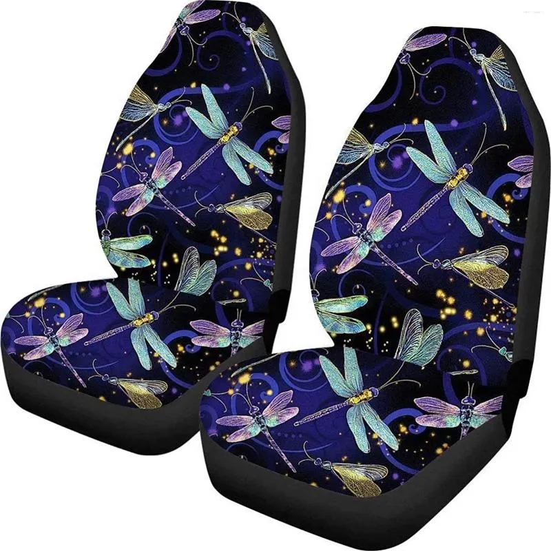 Set di sedili per auto set di 2 Accessori per interni automobilistici Dragonfly Design Women sedili anteriori solo universali