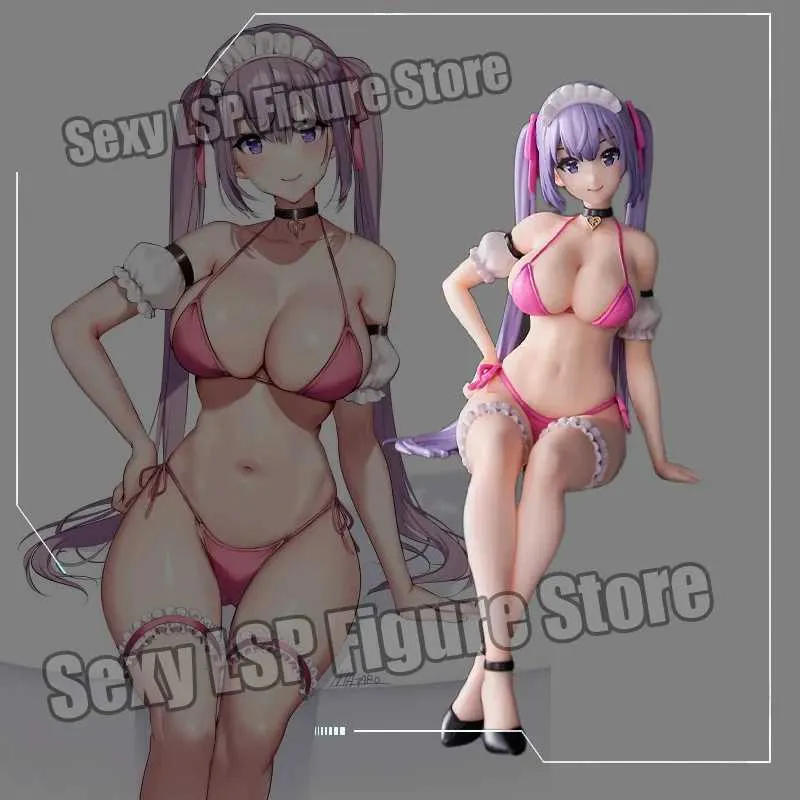 Action Action Toy Agigures 13cm Amiami Pink Charm Mataro Desktop Maid Melty Chan PVC Action Figure Collection Kawaii Gut Girl Girl Doll Doll Doll