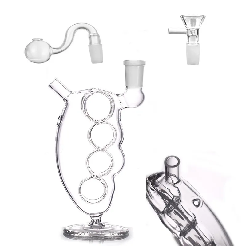 En gros, le plus récent verre créatif dab bang pipes kit de style main bubbler tobacco 14 mm femelle water tuy