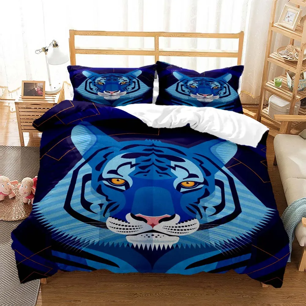 set tiger pattern digitale stampato in poliestere set di biancheria da letto per bambini copre il set di biancheria da letto per adolescenti per adolescenti