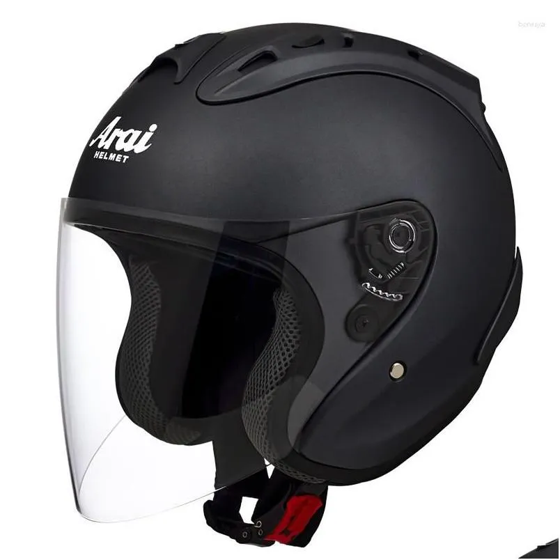 Motorcycle Helmets Sz-4 Matte Black Half Helmet Summer Season Women And Men Racing Ece Appd Casco Casque Drop Delivery Automobiles Mot Ot1Se