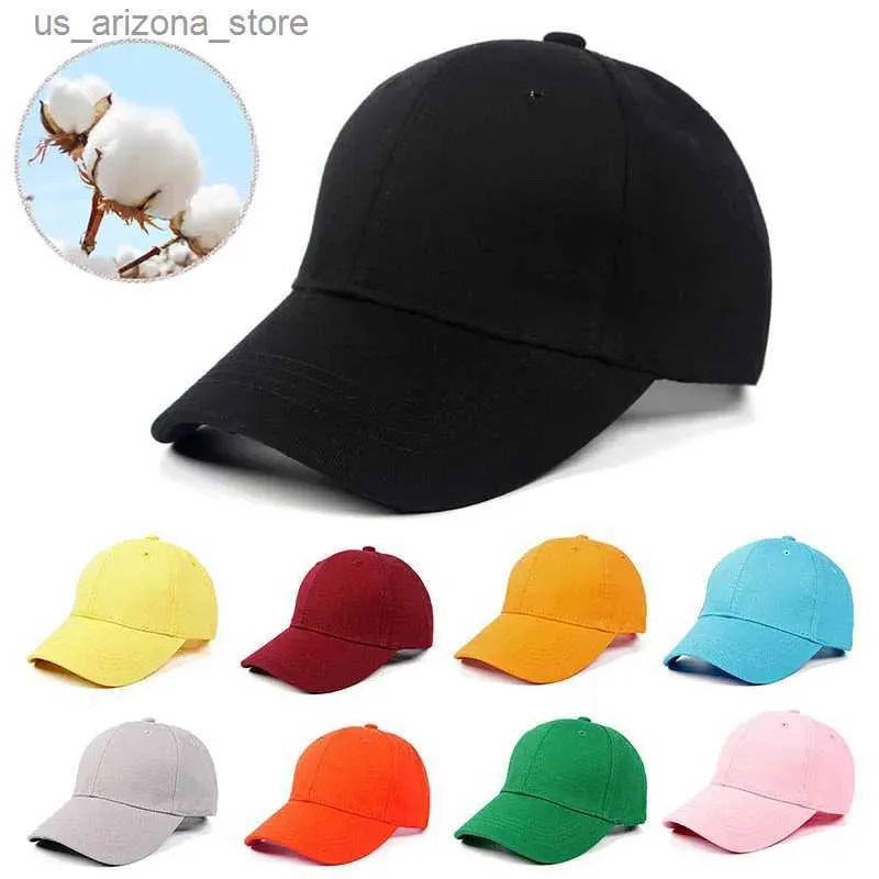 Ball Caps Childrens Cap Boys Girls Cotton Childrens Black Cap Heren Dames Quick Back Baseball Cap Dads Cap 2023 Zomer Solid Bone Glazen HOMBRE Q240425