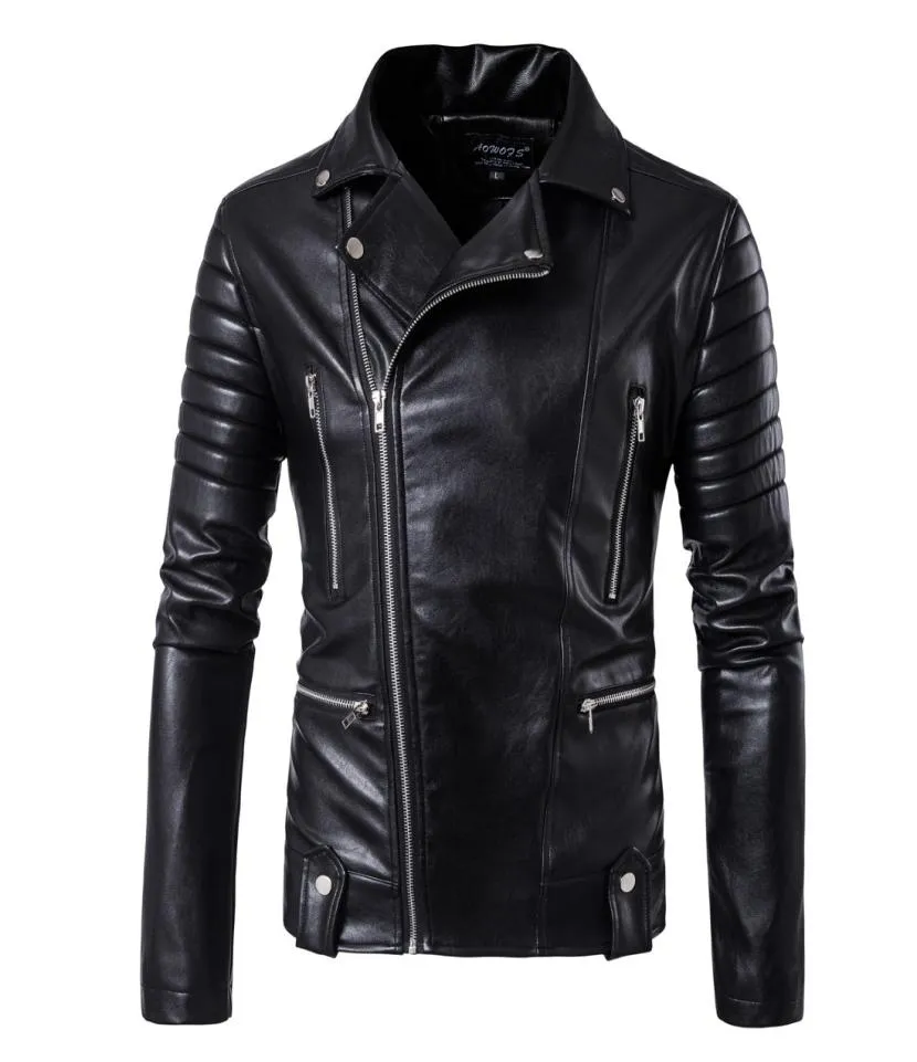 Hela 2017 Motorcykel Rider Jacket Mens Leather Jacket Man039s äkta kohudbroderi Skalle Läderjacka Slim Coat9329746