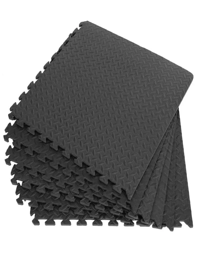 Mattor bladkorngolvmattor Gymmatta splittring lapptäcke mattor förtjockas för rummet hemträning 12 st 3030 cm eva1435603
