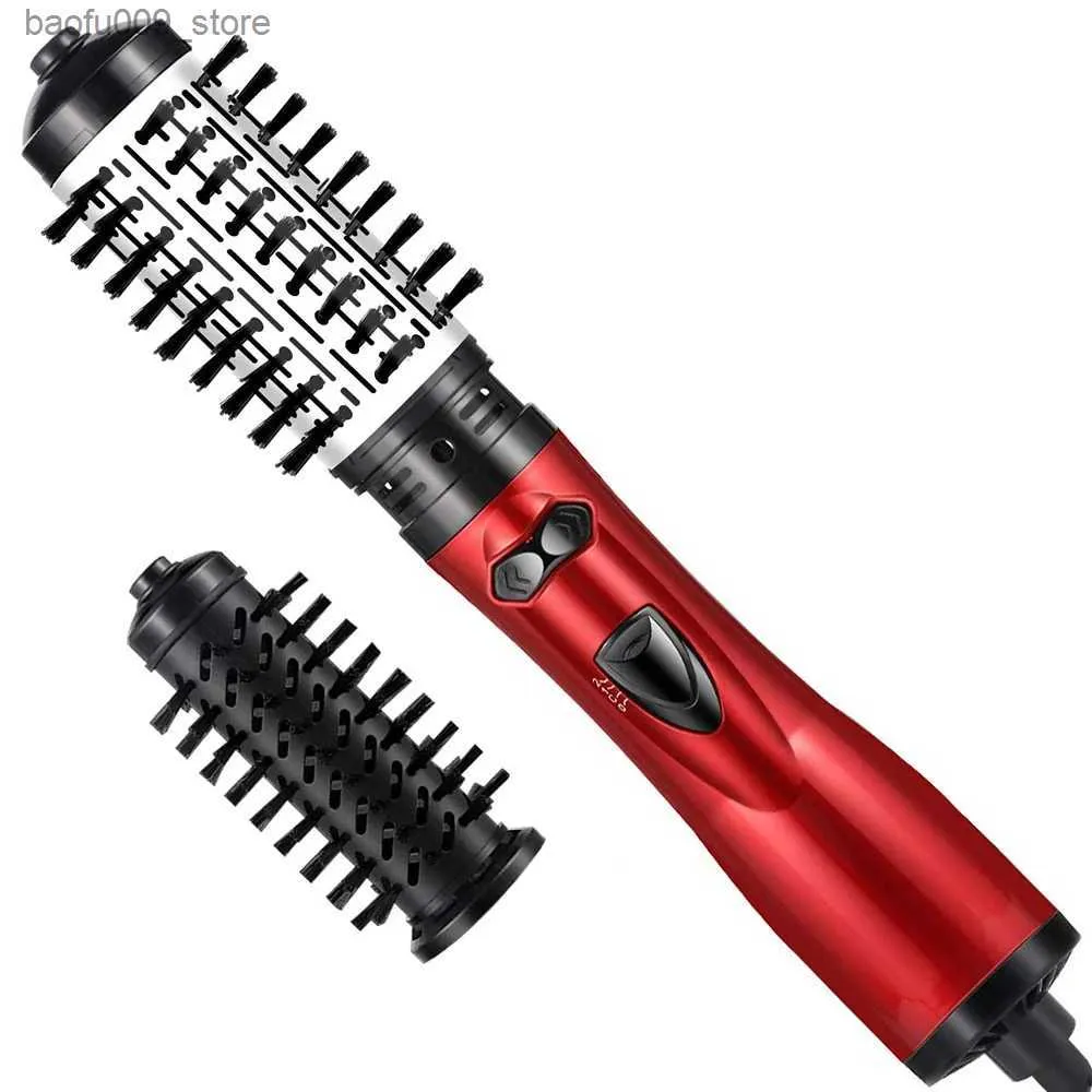 Curling Irons 2-in-1 professional automatic rotating 1000W hair dryer curler comb hot air brush straight styling tool 110V/220V Q240425