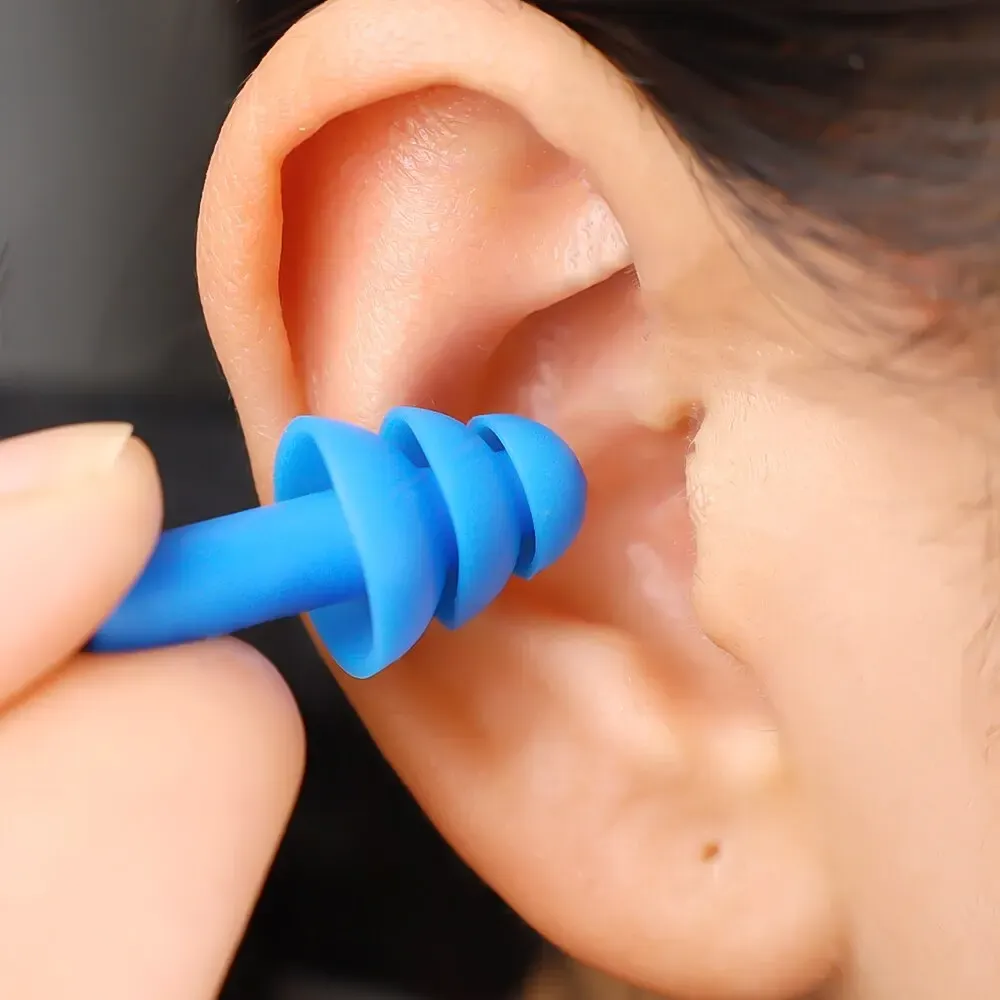 アクセサリー1ペアソフトシリコーン耳栓防水水泳耳プラグ再利用可能なノイズ