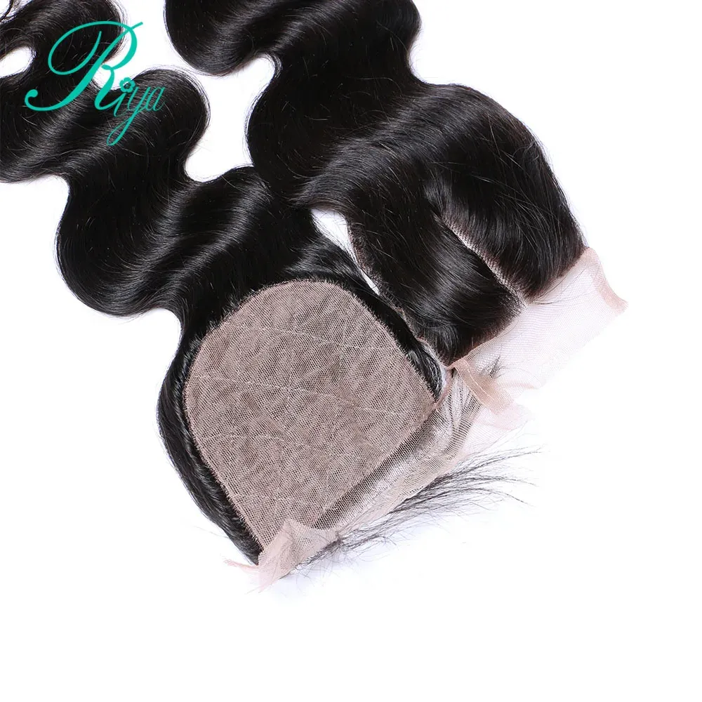 Wigs Brasiliano Wave Wave Hair Closure a base di seta 100% Vergine Human Water Wave Airline Premsing With With Hair Hair Natural Color