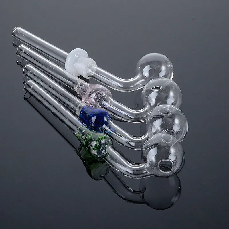 Different Shape Glass 14cm Mini Pipe Oil Burner Double Burner Pipes Skull Glass Pipe Pyrex Glass Smoking Pipes SW42