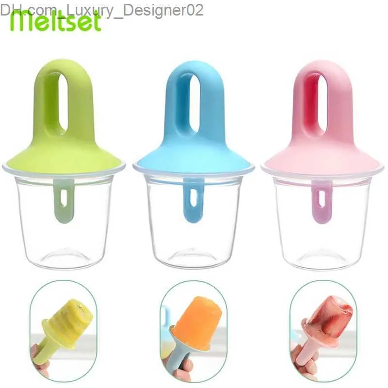 Glassverktyg mini popsicle mögel glass boll lollipop gör popsicle mögel baby frukt milkshake glass mögel diy hemlagad popsicle mögel q240425