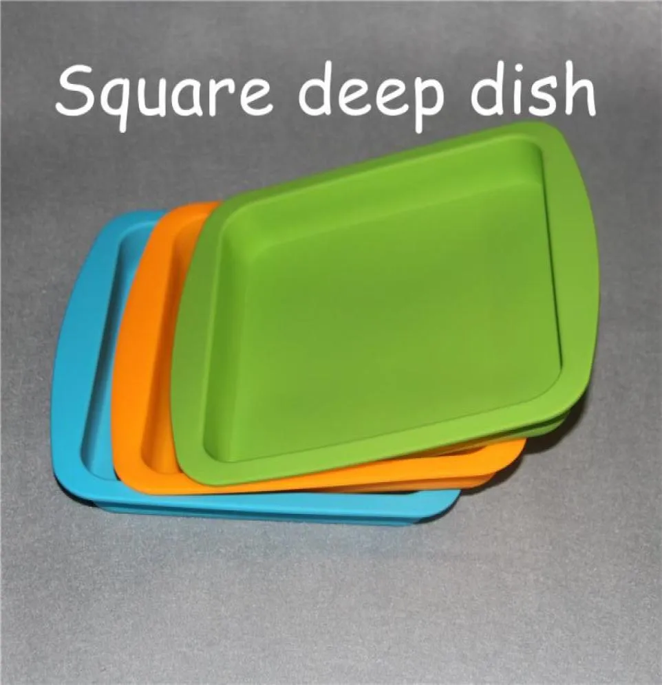 2pcs silicone wax dish deep trays square shape 8 x8 100 food grade silicone container concentrate rigs square silicone tray9587742