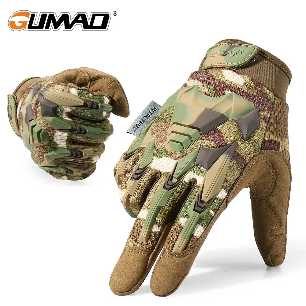 Handschuhe Multicam Taktische Handschuhe Männer Outdoor Jagd Wandern Klettern Sport Camping Kampf gegen kassierten Radfahren Vollfinger Fäustlinge Frauen