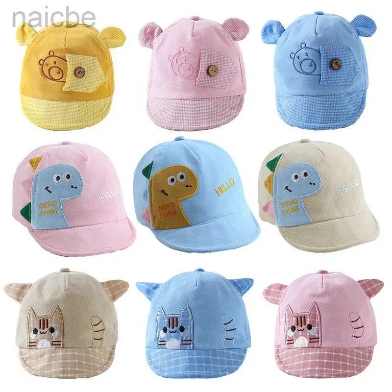 CAPS HATS NYA SOMMER BABY BUCHET HAT DINOSAUR Söt nyfödd baseball Cap Color Outdoor Beach Kids Baby BOY GIRL GIRL SUN HATS BONNET D240425