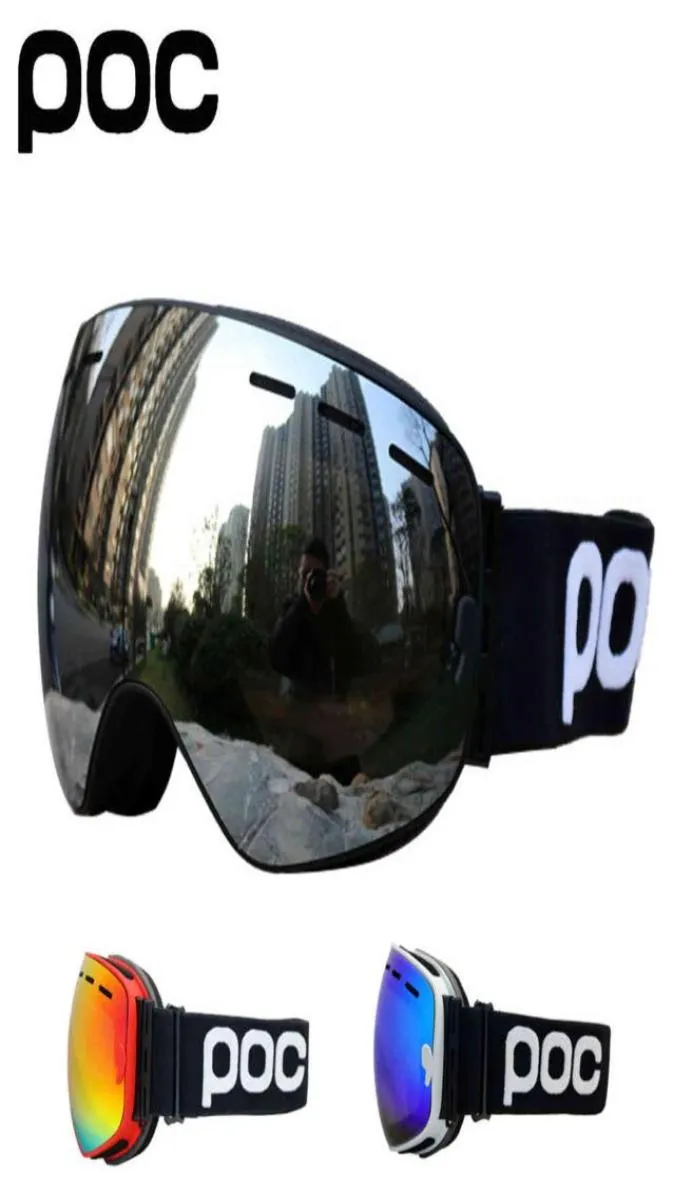 POC Double Layers Antifog Ski Goggles Snowmobile Ski Mask Skiing Glasses Snow Snowboard Men Women Googles Y11193627779