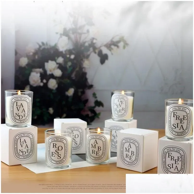 scented aromatic candles luxury box romantic rose lavender scented candle in glass jar soy wax aroma fragrance candles 50g