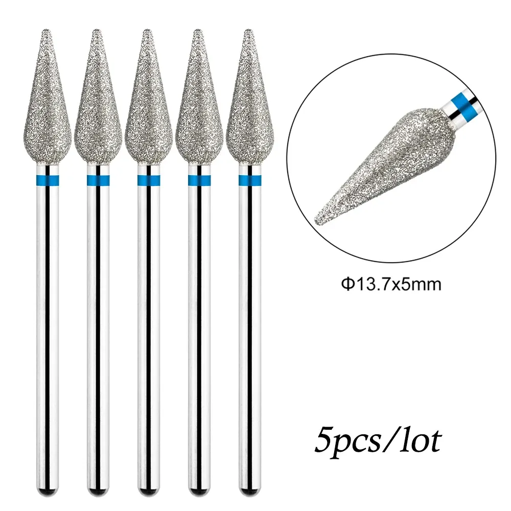 Bits 5pcs/lot Drill Bits for Nails Diamond Heads to Nails Milling Cutter for Manicure Cuticle Nail Cutter Tips Accessories Tools