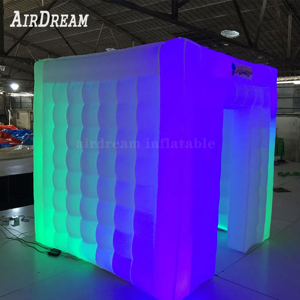 Taille personnalisée en gros 2,25 / 2,5 m de la tente de cube photobooth gonflable 2,25 m