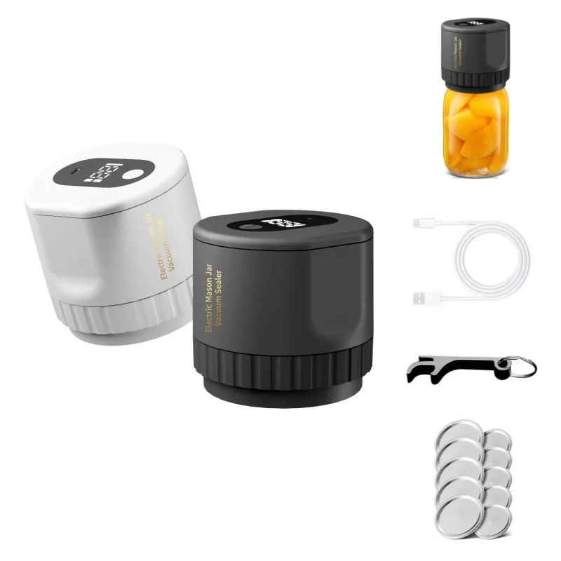 Electric-Mason-Jar-Vacuum-Seler, Mouth Automatic ancho y kit de sellador de vacío de jarra de masón de boca regular