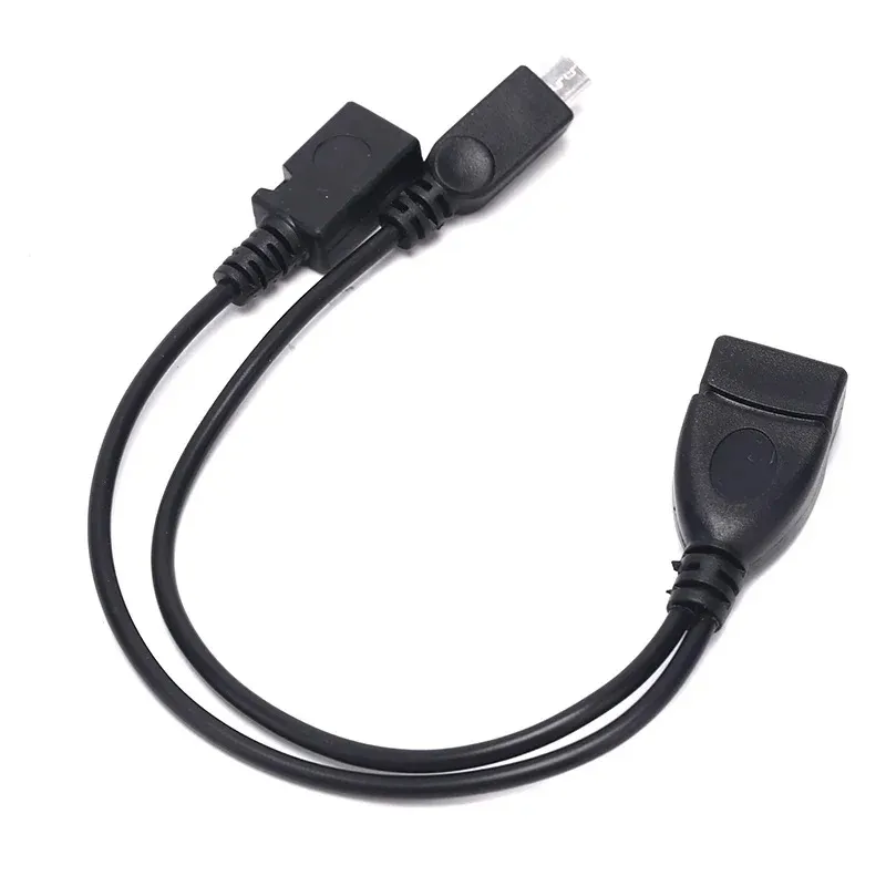 1 st 2 i 1 OTG Micro USB Host Power y Splitter USB Adapter till Micro 5 -stifts manlig kvinnlig kabel