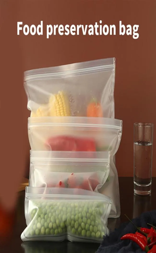 Food Savers Storage Containers Home Silicone Sealed Zipper Bags Kitchen Sealing Bag Container Refrigerator Fresh Salad Cooking251458736