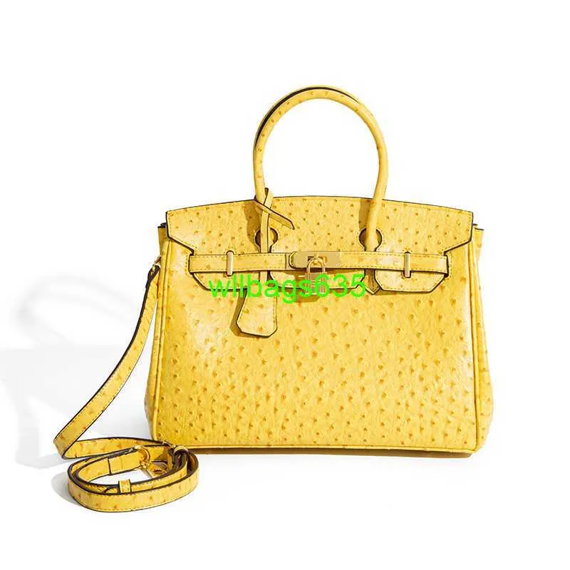 Bk 2530 Handbags Ostich Leather Totes Trusted Luxury Bags Womens Bag 2024 New Camel Bird Pattern Platinum Bag Fashion Handbag Single Shoulder have logo HBITAY