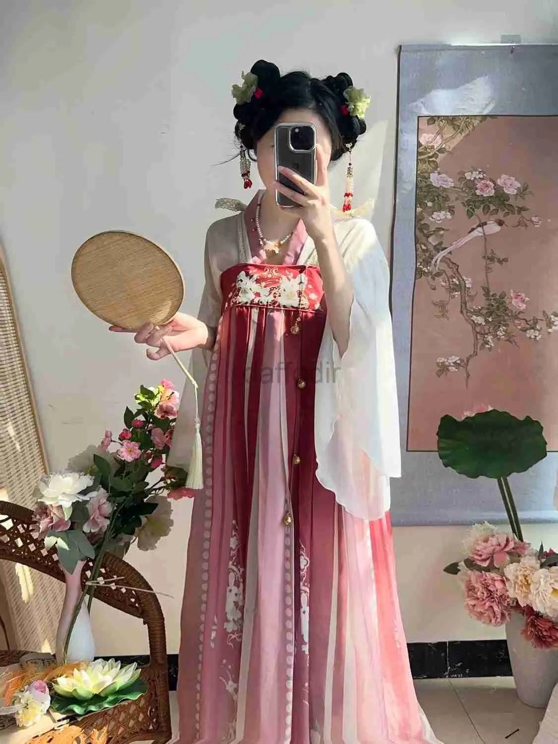 Scene Wear Ancient Traditional Chinese Women Elegant Hanfu Dress Fairy Embroidery Stage Folkdansdräkt Retro Song Dynasty D240425