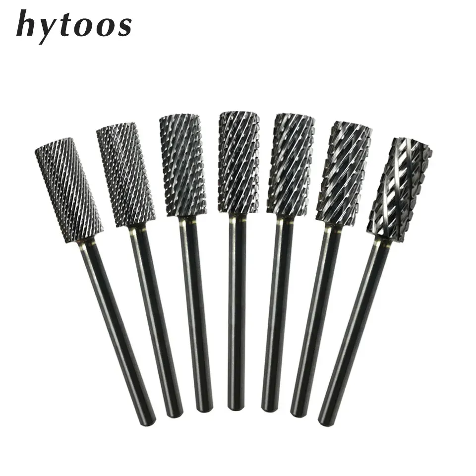 Bits hytoos kleine vat bits 3/32 carbide nagelbitfreessnijder voor manicure nagels boren accessoires gel verwijderen gereedschap