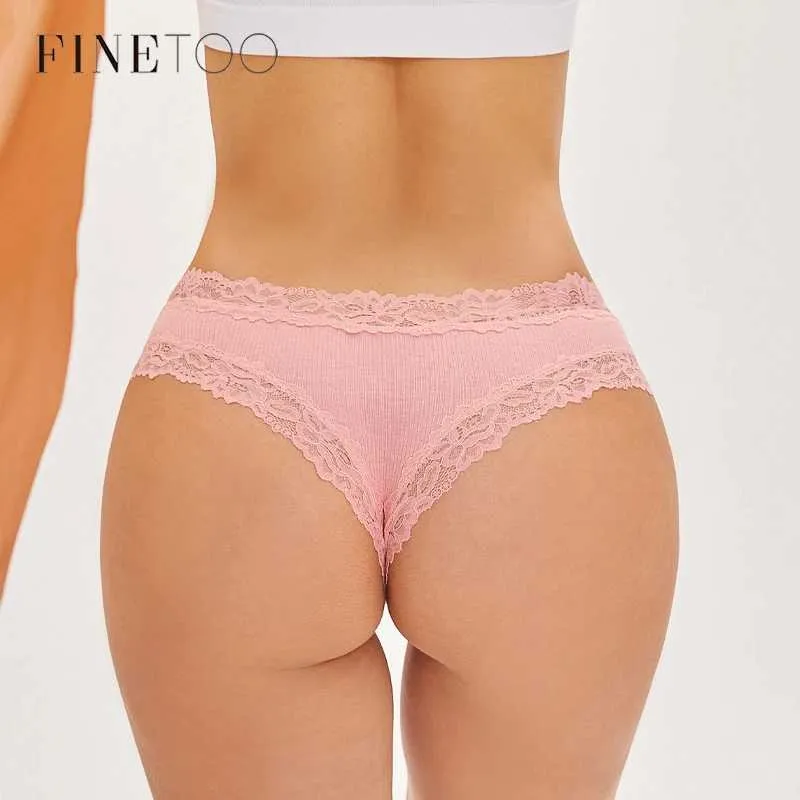 Briefs Panties Womens Cotton Panties Sexy Floral Lace Brazilian Pants Seamless Low Waist Briefs Solid Color Underwear Girls Intimates Lingerie Y240425
