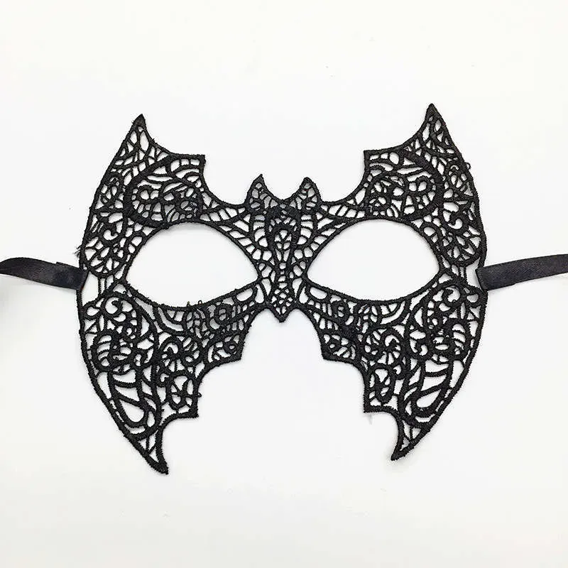 Halloween Masquerade Black Lace Eye Masks Party Visor For Women Festive Fashion Venetian Costumes Carnival Sexy Ladies Queen Dance Nightclub Party Half Face Mask