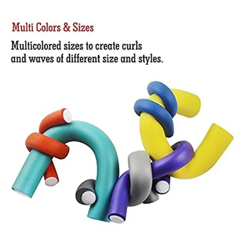 2024 DINORAG 42 PCS/LOTO MUITO DE CABELO MOLO ROLO DE CALHOR DE CABELO ROLOS BENDY ROLOS DIY MAGIC ROLLINGS SPONGE CHERLING Tool Styling1.Para rolos de cambalhota