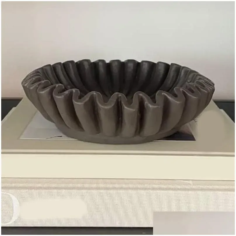 Plastic Ruffle Tray Wer Fluted Ruffle Resin Bowl Decorative Scalloped Jewelry Tray ...