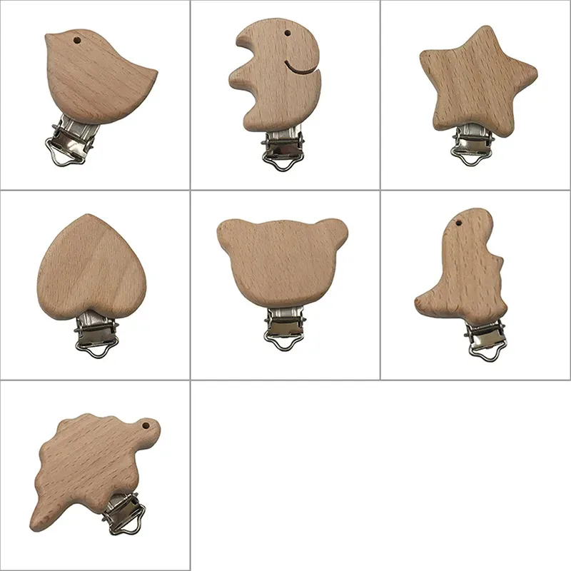 Legno naturale in legno baby clip clip porta uccello cuore orso a forma di legno clip in legno così altrettanti.