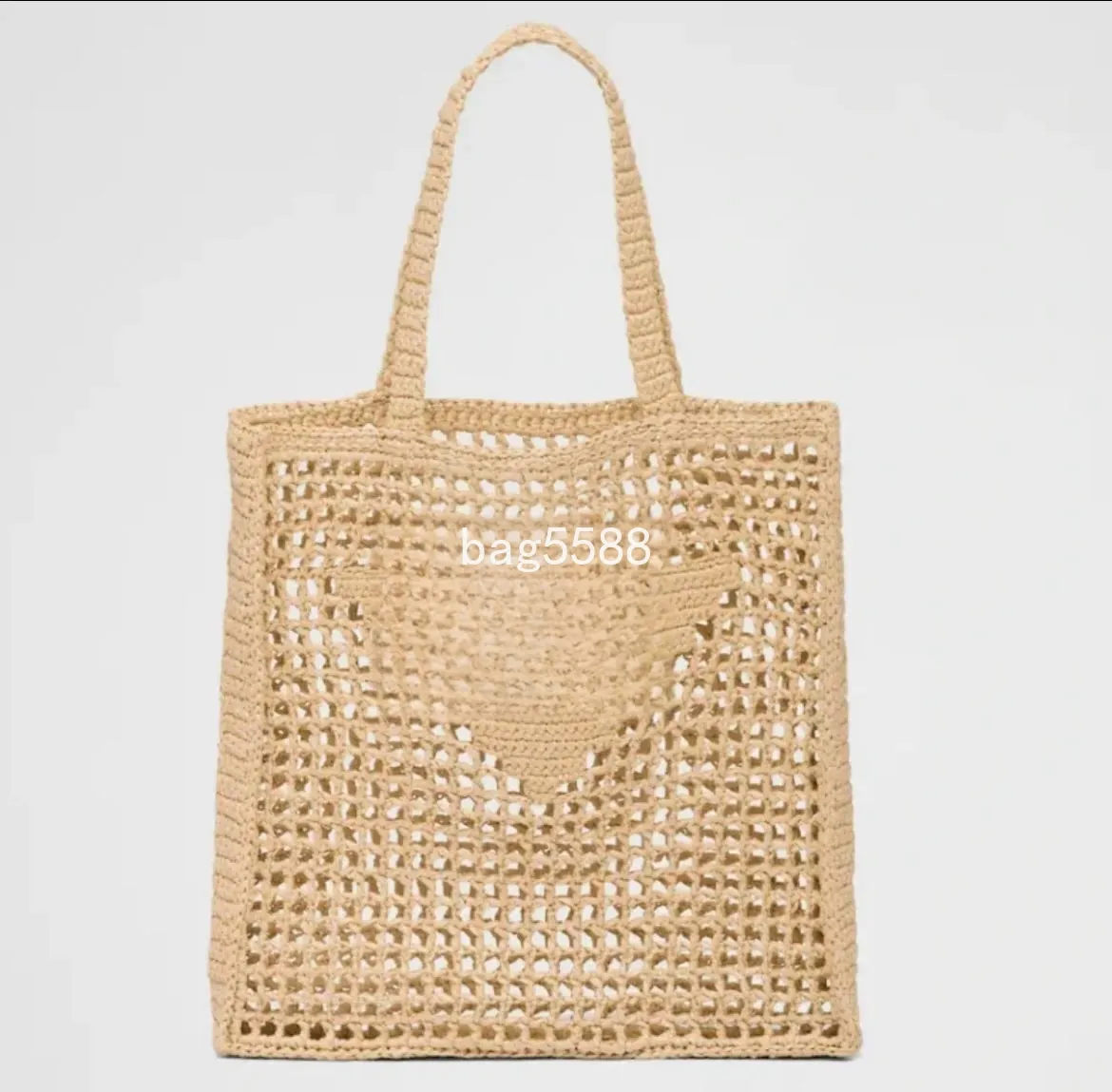 Bolsa De Playa De Diseñador: Bolso De Paja Tejido Con Detalles De