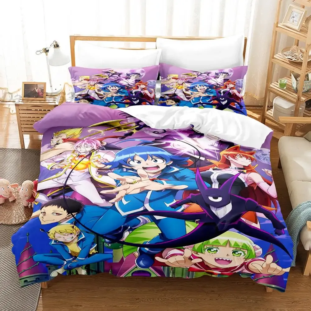 Устанавливает Добро пожаловать в школу Demon!Irumakun Bedding Set Single Twin Full Queen King King Size Set Set Set Teenage Sleedcover Sets 3d