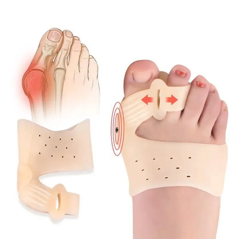 Separatore di punta in gel silicone Hallux BUNION BUNION CORRETTORE BRIGLITÀ GRANDE PLUSB THUMB VALGUS PROTECOLO AGGIORNA AGGIORNA