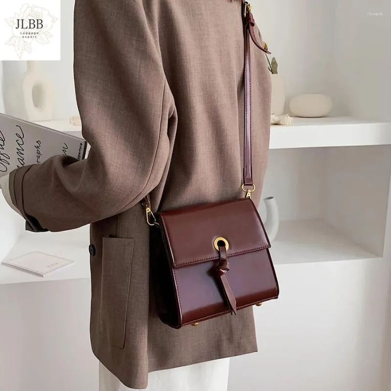 Tasche Kleine Klappe PU Leder Crossbody Taschen für Frauen 2024 Winter Trends Schulterhandtaschen und Geldbörsen luxuriöser schwarzer Hand