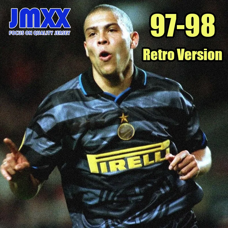 JMXX 97-98 Inters Milans Retro Soccer Jerseys Home Away Mens Uniforms Jersey Man Football Shirt 1997 1998 Version des fans