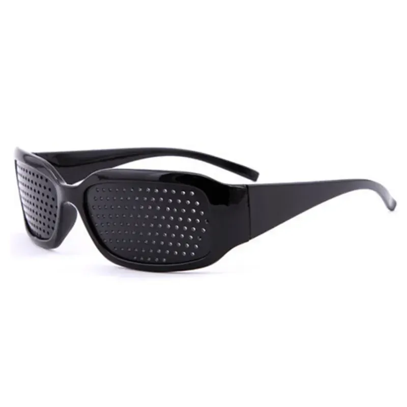 Quadro preto unissex visão cuidados pino exercício ocular óculos Óculos de orifício de pinhole a visão melhorar melhorar plástico de alta qualidade