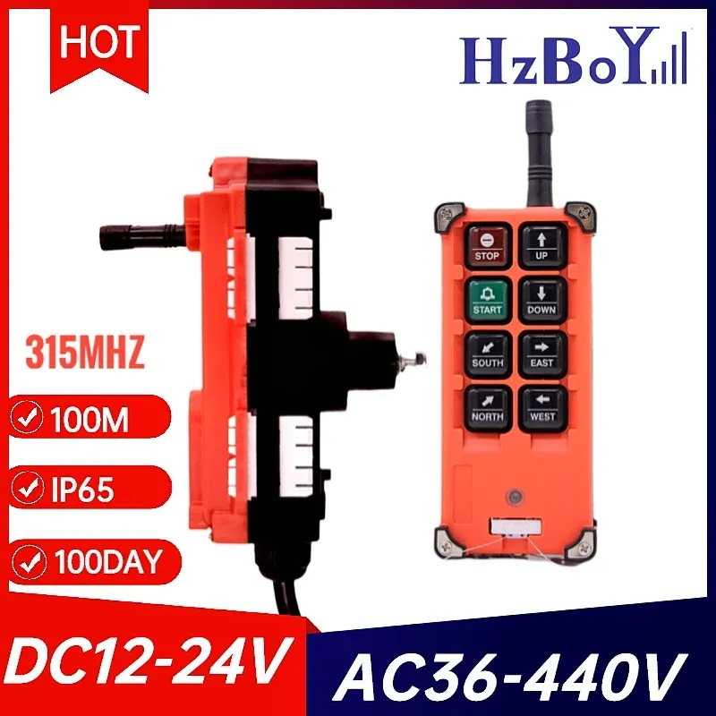 Kontroller F21E1B Högkvalitativ VHF/UHF 1224/36/220/380V trådlös industriell fjärrkontroll för elektrisk lyftlyft