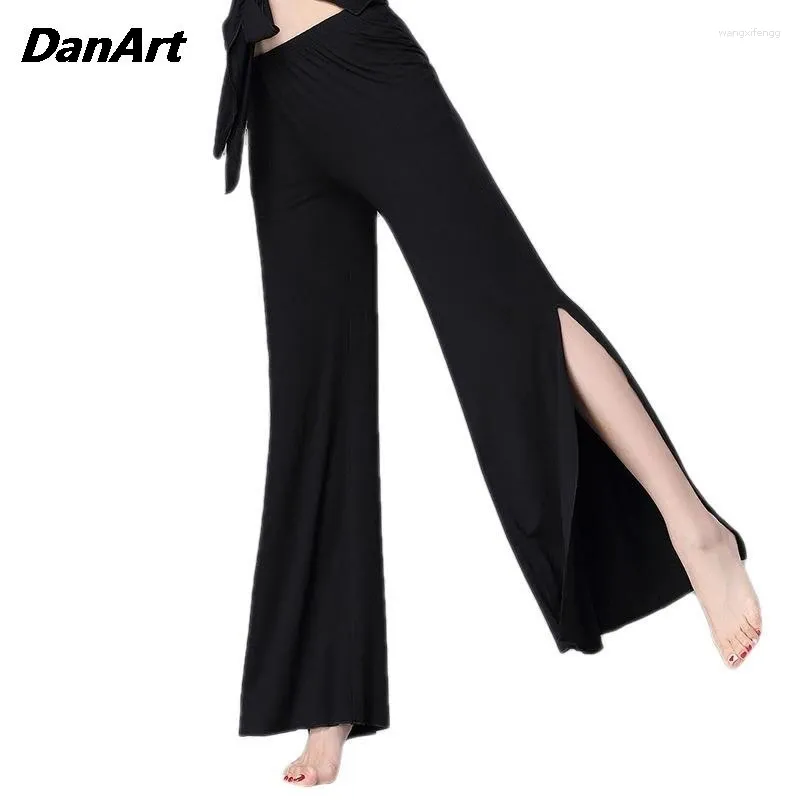 Vêtements d'entraînement du ventre de ventre moderne pantalon divisé de danse yoga sport doux dames danses de danse costume adultes gym