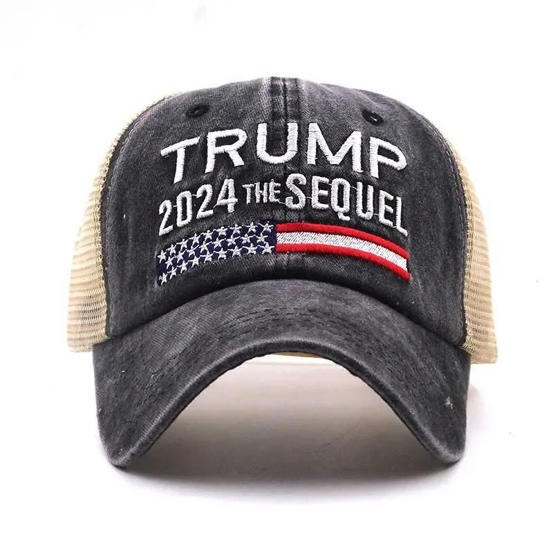 Les chapeaux à bord large chapeau seau hot gate Trump 2024 US Présidents chapeau rend l'Amérique à nouveau Donald Trump Hat républicain Maga Broidered Mesh Hat 240424