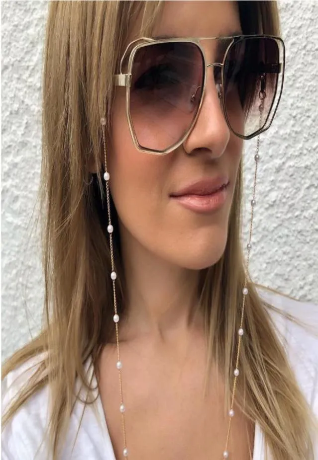 Mode -bril kettingen eenvoudige parelglazen kettinghangende nekglazen touwglazen accessoires hele8504010